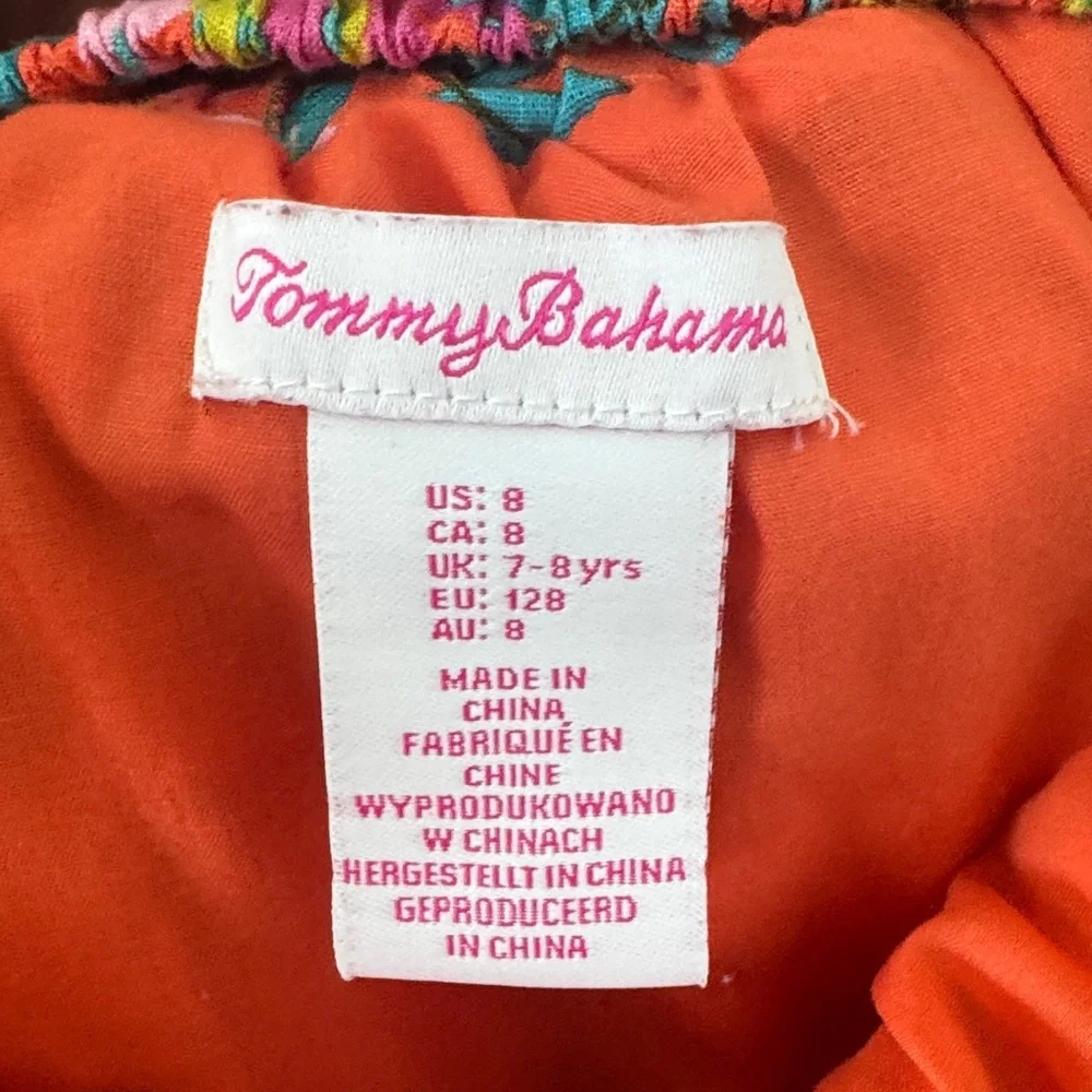 🌼TOMMY BAHAMA🌼 Floral Dress in Orange and Pink, Size 8